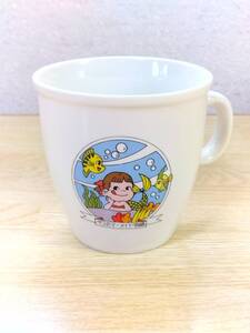 PEKO★プリンカップ「ペコのマーメイド物語」★陶器 マグカップコーヒーカップコップ 食器 ペコちゃん当時 マスコット 不二家 Fujiya Cup