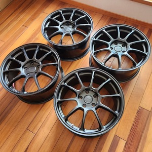 【美品】 レイズ ZE40 18x8.5J 50 5穴　GRヤリス YARIS IS RC WRX STI VAB GVB GRB S4　FL1 FK7 FD2など センターキャップ付き