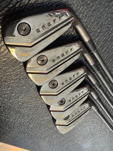 ★中古良品◆希少限定 ONOFF FORGED IRON KURO GUNMETAL 6-PW 5本セット◆NSプロ Modus 105 S ガンメタル◆オノフ