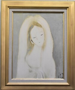 落ち着いた表情の少女像です　　冬島大二郎　　　6号　　「少女」　　油彩画　 　【創業53年の実績と信頼・正光画廊】