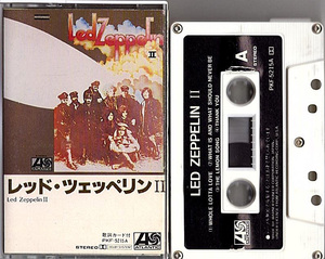 ◆カセットテープ◆Led Zeppelin「レッド・ツェッペリン II」Atlantic PKF-5215A　歌詞カード付　試聴済み　Blues Rock, Hard Rock