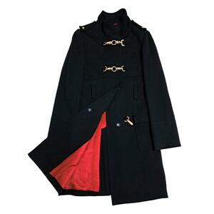 SOVEREIGN UNITED ARROWS ソブリン ユナイテッドアローズ カシミヤ混 ビットダッフル コート ブラック ゴールド金具 レディース アウター