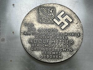 レプリカ アドルフ ヒトラー ドイツ第三帝国 記念メダル1939年 硬貨 コイン銀貨 飾り ペンダントジュエリー ヒットラー H25