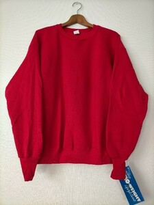 新品 デッドストック 80s-90s ビンテージ USA製 Healthknit PRO WEIGHT ヘルスニット 無地 クルーネック スウェット L ★USA古着