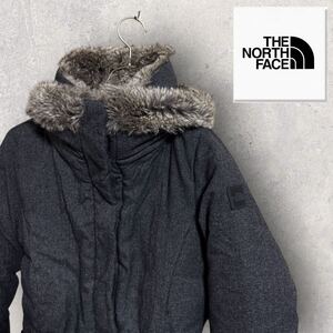 ノースフェイス　ファー付き　ダウンジャケット　レディースS ベルト付き THE NORTH FACE