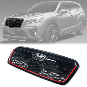 19- FORESTER SK X-BREAK フロントグリル（ABS+PP） GLOSS BLACK W. RED STRIP