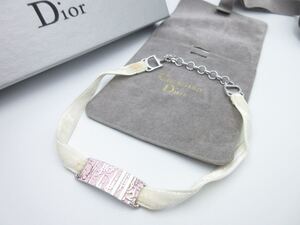 【レア】Christian Dior ネックレス ロゴ トロッター チョーカー クリスチャン ディオール ヴィンテージ アクセサリー y-y16