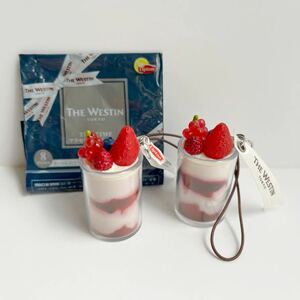 THE WESTIN ティータイム アクセサリーコレクション　グラスショートケーキ 2個　ウェスティン東京　ミニチュアマスコット　リプトン