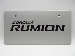 トヨタ カローラルミオン COROLLA RUMION ディーラー 新車 展示用 非売品 ナンバープレート マスコットプレート