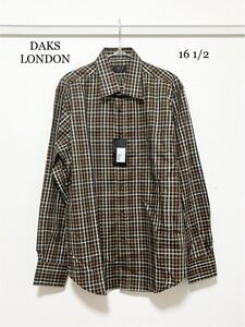 DAKS LONDON ダックス チェック柄長袖シャツ 16 1/2サイズ