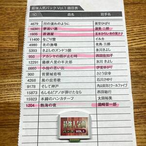 ★即決 送料無料 カラオケ１番 オプション 最強人気曲パック vol.1 チップ カートリッジ カセット 追加曲 合計15曲 カラオケ一番