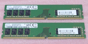 ◇Samsung M378A1K43DB2-CTD 2枚セット - PC4-21300/DDR4-2666/PC4-2666V 288Pin DDR4 UDIMM 16GB(8GB x2) 動作品