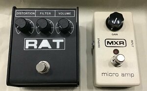 管理番号=b0770861【中古】MXR micro amp / ProCo RAT2 SET JUNK ギター エフェクター2個セット マイクロアンプ ラット2 ジャンク 現状渡し