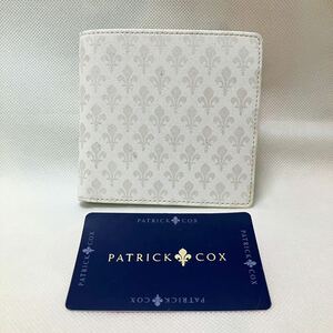 Y213 未使用 パトリックコックス PATRICK COX 二つ折り財布 財布 折り財布 メンズ レディース ホワイト 総柄