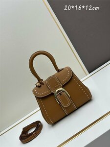 DELVAUX ハンドバッグ Brillant Mini SurpiqueRodeo Calf ロデオ カーフ ミニ ブラウン