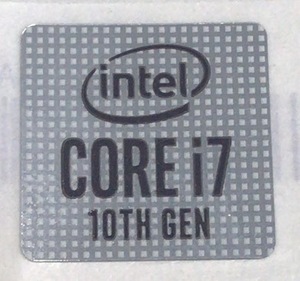 ■新品・未使用 ■10枚セット 十代目【CORE i7　10th】エンブレムシール【18*18㎜】送料無料・追跡サービス付き☆P082