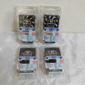 [4個セット] ケース用 ＤＣファン 60mm 3000RPM　15mm 厚 OWL-FE0615ＬL-BK ケースファン　1127-Ｂ２-ＴＡ8