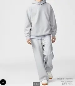 新品 uniqlo c ユニクロシー スウェットワイドパンツ 丈長め S 1