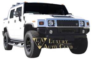 即納 2003-2007 HUMMER H2 ハマーH2 リベット付 ブラックメッシュグリル メッキ リベットグリル エアロ 外装カスタム 高品質