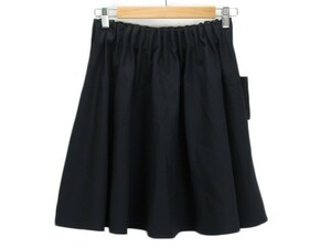 未使用品 ザラ ベーシック ZARA BASIC スカート フレア ギャザー M 紺 ネイビー レディース