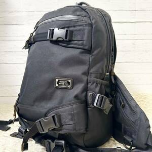 1円 美品 AS2OV アッソブ デイパック CORDURA DOBBY 305D DAY PACK 061407 バックパック リュックサック ブラック 黒 A4 PC 収納可