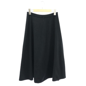 セオリー Theory prosecco flare knit skirt ニットスカート フレアスカート ロング S 黒 ブラック /ES ■OS レディース