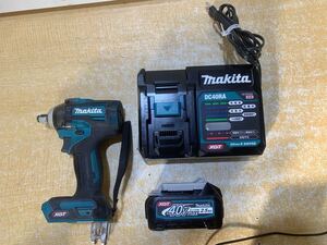 ● makita マキタ インパクトレンチ TW004G 本体＆充電器＆40Vmax バッテリー セット ケースなし 通電確認済