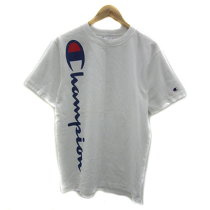 チャンピオン CHAMPION Tシャツ カットソー 半袖 ラウンドネック ロゴプリント L マルチカラー 白 ホワイト /YS23 メンズ