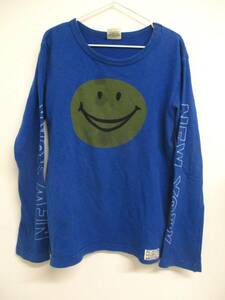 ★1050【難あり 送料無料】F.O.KIDS エフオーキッズ 長袖Tシャツ ロンT 140 ジュニア スマイル プリント