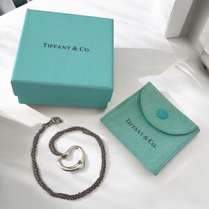 ●I Tiffany & Co. ティファニー オープンハート ネックレス シルバー SV925 ハート型 シルバーアクセサリー シンプル 箱付き ポーチ付き