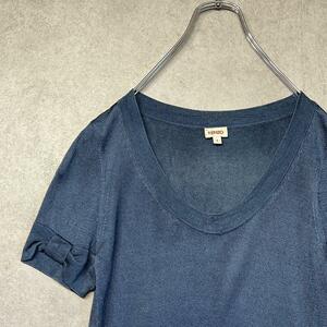 ▲【入手困難】KENZO ケンゾー（S）デザインシルクカットソー シフォントップス