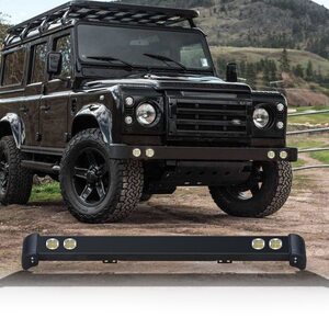 ●ランドローバーディフェンダー,90/110,等4X4アクセサリーフロントバンパーカバー,フロントバンパー,ledライトバー,2デザイン