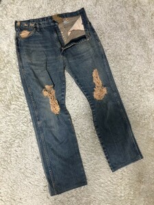 USA製ヴィンテージ◆Wrangler ラングラー 13MWZ　デニムパンツ ジーンズ W36　リメイク加工