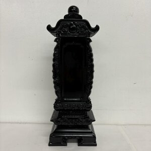 【展示品】 唐木位牌 雲袖回出 黒檀 高さ11寸 仏具 sp-029-026