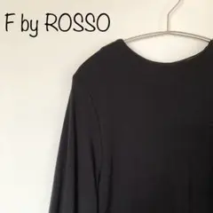 【F by ROSSO】裾フレアワンピース　ブラック　サイズ38