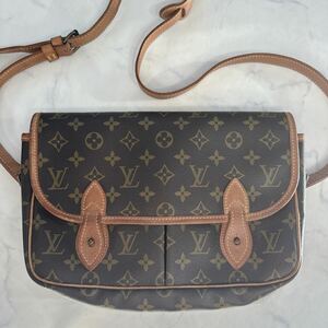 【1円スタート】 LOUIS VUITTON ルイヴィトン ショルダーバッグ モノグラム 斜め掛け ジベシエール ブラウン