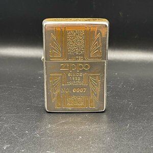 ZIPPO ジッポ オイルライター LIMITED リミテッド 限定 No.0007 シリアルナンバー入り 着火未確認 火花◯ 喫煙具 ビンテージ TD7