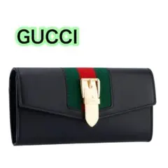 グッチ GUCCI シルヴィ コンチネンタル 長財布 ブラック レッド