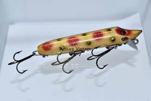 VAMP METAL EYE VINTAGE WOODEN LURE HEDDON （B1268-J2P　）USA MADE #OLDLURE #ARTLURE_VINTAGE ＃ヴィンテージルアー