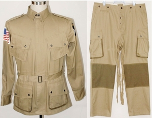 【海外発送】WW2 米軍 M42 空挺服 エアボーン 戦闘服 上下セット 第101空挺師団 サイズ多数