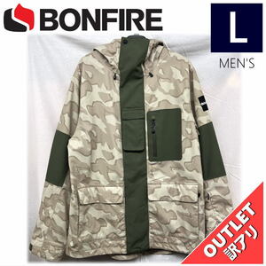 【OUTLET】 BONFIRE PYRE SHELL JKT カラー:CAMO Lサイズ メンズ スノーボード スキー ジャケット JACKET アウトレット