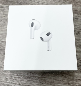 【GO 0907.2-247】1円～ 未使用 Apple アップル AirPods 第3世代 ワイヤレスイヤフォン MPNY3J/A 箱のみ開封済 付属品有 中古 現状品