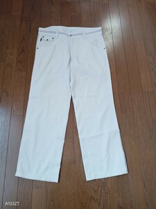 1341【中古】Heal Creek ヒールクリーク　ゴルフウェア　長　パンツ　夏用　薄いベージュ少し濃いベージュ　メンズ　サイズ　L　W92　