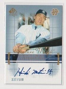 2003 SP Authentic 松井秀喜 Yankees Autograph card #337/500