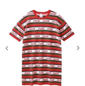 COCA-COLA STRIPED S/S コカコーラX-girlワンピース