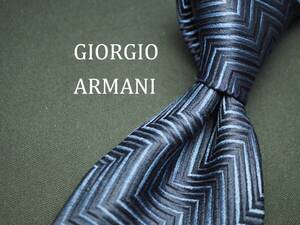 美品【GIORGIO ARMANI ジョルジオアルマーニ】 C1694 ネイビー SILK ブランド ネクタイ 古着 良品