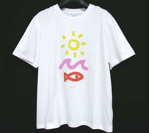 新品★Paul smith★ポールスミス★オーガニックコットン★Tシャツ★ペイント プリント★XL★ホワイト