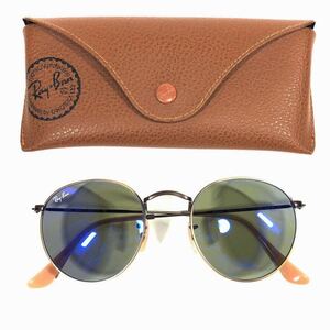 【レイバン】本物 Ray-Ban サングラス ROUND METAL ラウンドメタル RB3347 ブロンズ色系 メンズ レディース 伊製 ケース付き 送料520円