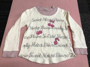 メゾピアノ 長袖カットソー 130センチ トップス キッズ ジュニア 女の子 トレーナー 長袖Tシャツ mezzo piano