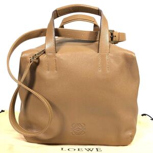 【ロエベ】基準内 LOEWE ハンドバッグ オリガミ クボ アナグラム 2way ショルダーバッグ 本革 レザー 女性用 レディース スペイン製 保存袋